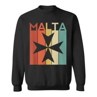 Maltese Cross Flag Malta Cross Knights Vintage Retro Flag Sweatshirt - Monsterry DE
