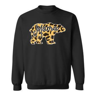 Mama Bear Cheetah Leopard Print Winter Christmas Sweatshirt - Monsterry DE
