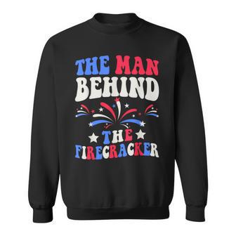 The Man Behind The Firecracker 4Th Of July Gender Reveal Dad Sweatshirt - Monsterry UK