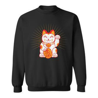 Maneki-Neko Japanese Lucky Cat Sweatshirt - Thegiftio UK