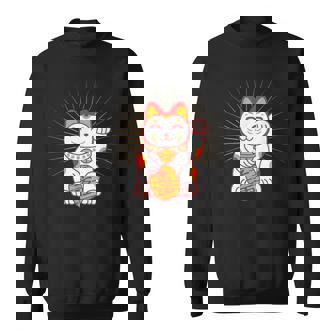 Maneki-Neko Japanese Lucky Cat Sweatshirt - Thegiftio