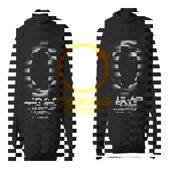 Mansfield Texas Tx Total Solar Eclipse 2024 Sweatshirt - Monsterry