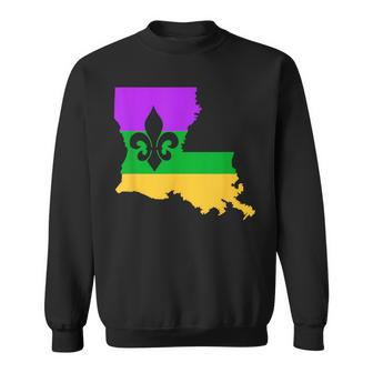 Mardi Gras Fleur Carnival Festival Street Parade Sweatshirt - Monsterry