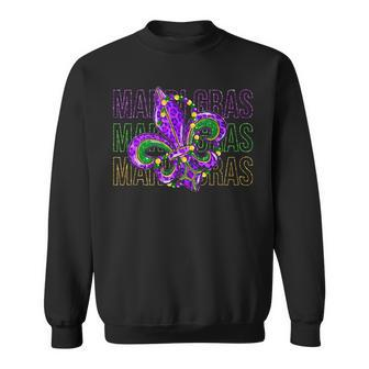 Mardi Gras Fleur De Lis Symbol Louisiana Carnival New Orlean Sweatshirt - Monsterry DE