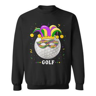 Mardi Gras Golf Costume Mardi Gras Jester Hat Golf Lover Sweatshirt - Seseable