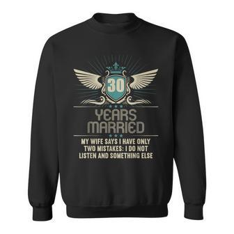 Married 30 Years 30Th Wedding Anniversary Sweatshirt - Thegiftio UK