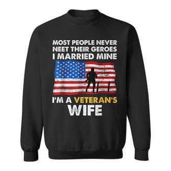 I Married My Hero I'm A Veteran's Wife Sweatshirt - Monsterry AU