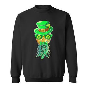 Mask Swinger Upside Down Pineapple St Patrick's Day Sweatshirt - Monsterry