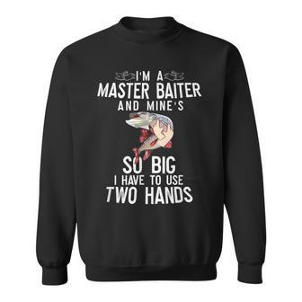Master Baiter So Big I Have Two Northern Pike Fishing Sweatshirt - Seseable