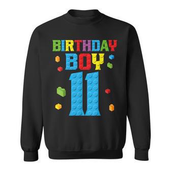 Master Builder 11Th Birthday Boy 11 Year Building Bricks Sweatshirt - Seseable