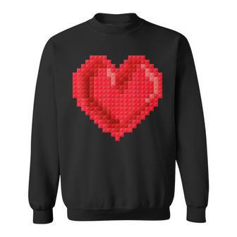 Master Builder Block Brick Building Heart Valentines Day Boy Sweatshirt - Seseable