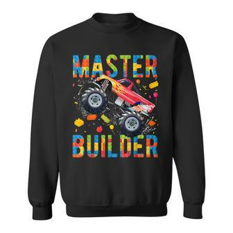 Master Builder Building Blocks Monster Truck Sweatshirt - Seseable