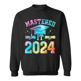 Mastered It 2024 Master Degree Graduation Tie Dye Sweatshirt - Thegiftio UK