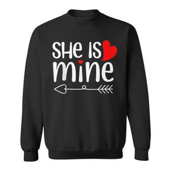 Matching His Hers He's Mine She's Mine Valentines Day Couple Sweatshirt - Seseable