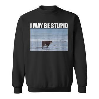 I May Be Stupid Cow Meme I May Be Stupid Sweatshirt - Seseable