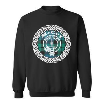 Mccoy Surname Scottish Clan Tartan Crest Badge Sweatshirt - Monsterry AU