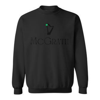 Mcgrath Surname Irish Family Name Heraldic Celtic Harp Sweatshirt - Seseable