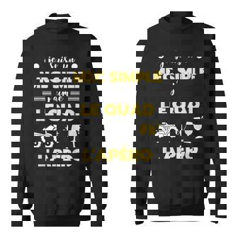 Mec Simple Quad Apéro Humour Quad Homme Drôle Sweater e - Cadeauxyz