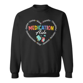 Medication Aide Appreciation Heart Sweatshirt | Mazezy CA