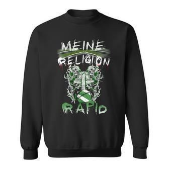 Meine Religion Rapid Fußballfan-Sweatshirt, Schwarz, Fanbekleidung - Seseable