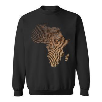 Melanin Shades Africa Map Africa Dna Fingerprint Sweatshirt - Monsterry