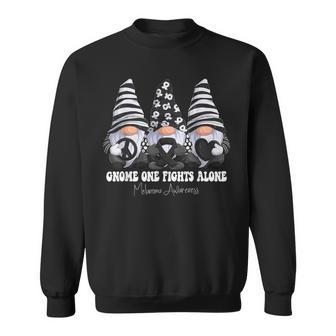 Melanoma Awareness Month Black Ribbon Gnomies Support Sweatshirt - Monsterry