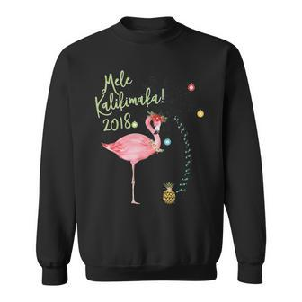 Mele Kalikimaka Flamingo Hawaii Sweatshirt | Mazezy
