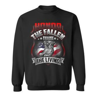 Memorial Day Honor The Fallen Thank The Living Veteran Sweatshirt - Monsterry DE
