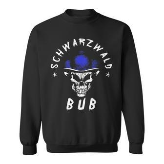 Men's Black Forest Bub Schwarzwaldbub Bollenhut Skull Black Sweatshirt - Seseable