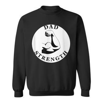 Men's Dad Strength Biceps Black And White Sweatshirt - Monsterry CA