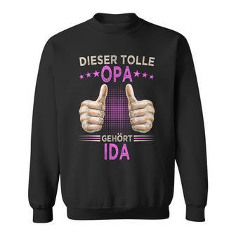 Men's Dieser Tolle Opa Gehört Ida Opi Black Sweatshirt - Seseable