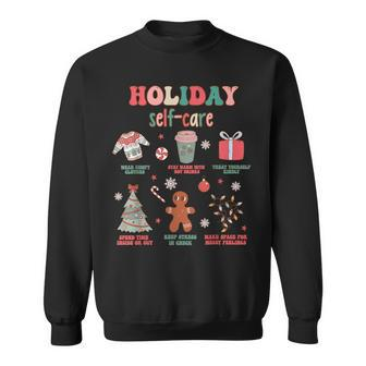 Mental Health Awareness Merry Christmas Holiday Self Care Sweatshirt | Mazezy