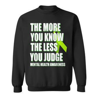 Mental Health Awareness T Ribbon Support May Month Sweatshirt - Seseable