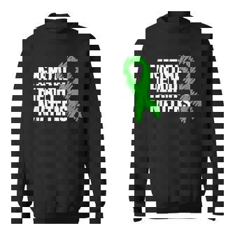Mental Health Matters Green Ribbon Mental Health Awareness Sweatshirt - Thegiftio UK