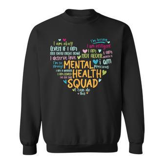 Mental Health Squad Love Heart Facts Mental Health Awareness Sweatshirt - Thegiftio UK