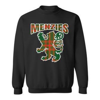 Menzies Clan Kilt Tartan Lion Namesake Scottish Sweatshirt - Monsterry DE