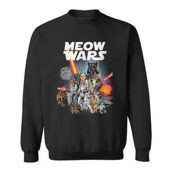 Meow Wars Cat Cat Lover Cat Dad Cat Mom Cat Sweatshirt | Mazezy UK