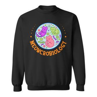 Meowcrobiology Cat Microbiology Science Biology Cat Lover Sweatshirt - Thegiftio UK