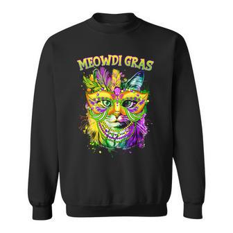Meowdi Gras Mardi Gras Cat Lover New Orleans Louisiana Usa Sweatshirt - Monsterry AU