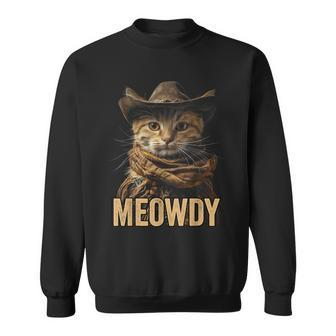 Meowdy Cowboy Cat Country Western Cat Sweatshirt - Seseable