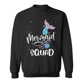 Mermaid Squad Cute Girls Birthday Squad Mermaid Tail Party Sweatshirt - Thegiftio UK
