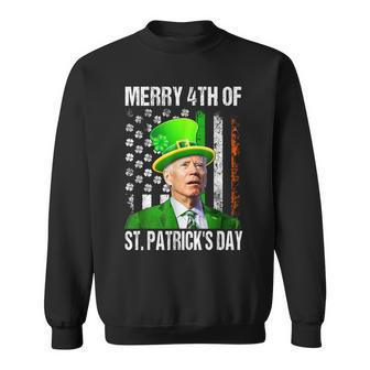 Merry 4Th Of St Patrick's Day Joe Biden Leprechaun Hat Sweatshirt | Mazezy DE