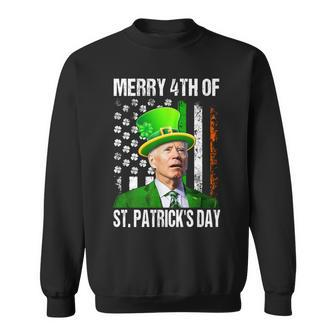 Merry 4Th Of St Patrick's Day Joe Biden Leprechaun Hat Sweatshirt - Seseable