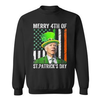 Merry 4Th Of St Patrick's Day Joe Biden Leprechaun Hat Sweatshirt - Monsterry UK