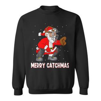 Merry Catchmas Christmas Santa Claus Baseball Catcher Xmas Sweatshirt - Thegiftio UK