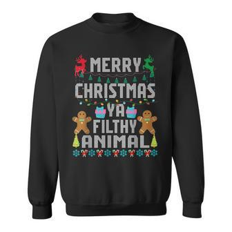 Merry Christmas Animal Filthy Ya Ugly Sweater Pjs Matching Sweatshirt - Monsterry AU