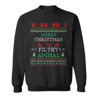 Merry Christmas Animal Filthy Ya Xmas Pajama Family Matching Sweatshirt - Thegiftio UK