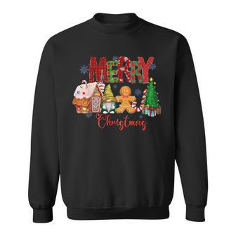 Merry Christmas Candy House Lemon Gnome Gingerbread Pajamas Sweatshirt - Monsterry