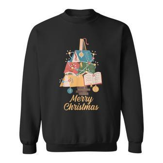 Merry Christmas Holidays Reading Book Lover Xmas Winter Time Sweatshirt - Seseable