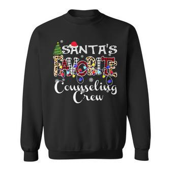 Merry Christmas Santa's Favorite Counseling Crew Sweatshirt - Monsterry CA